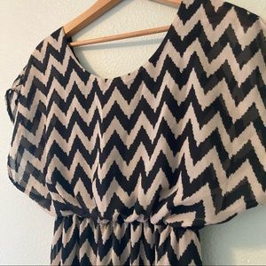 Maxi Dress with Chevron Pattern